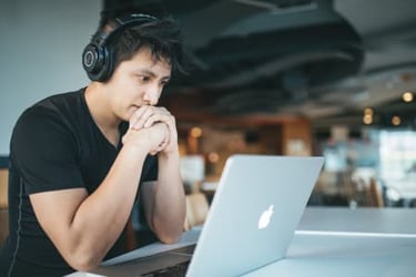 student on laptop